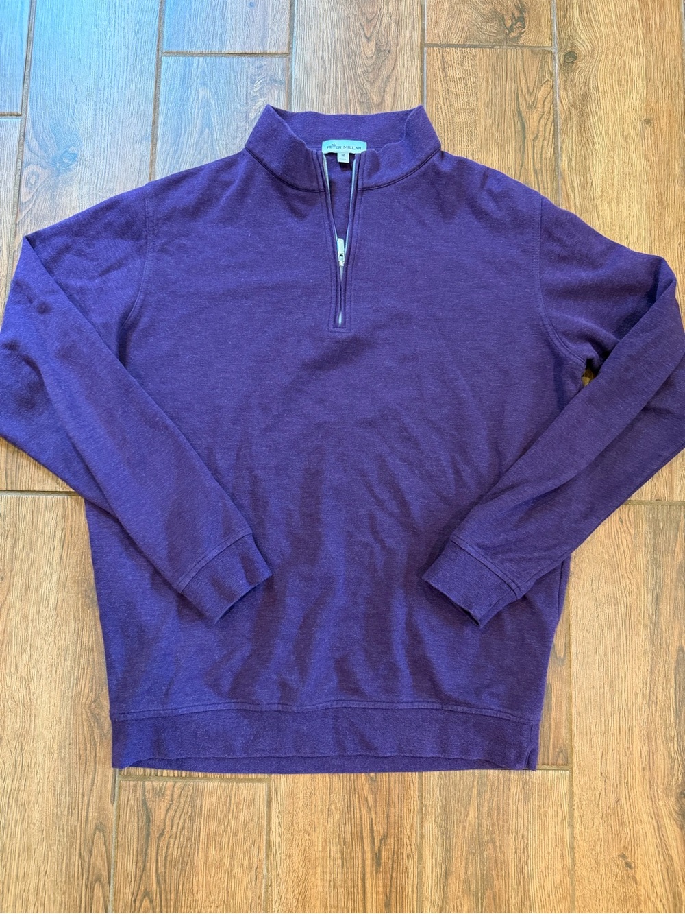 Peter Millar Men's Quarter-Zip Sweater in Purple / men’s medium